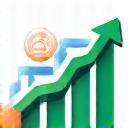 Upward trend graph icon